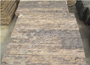 Natural Split Golden Coast Brown Limestone Blockstairs/Block Steps, Outdoor Steps