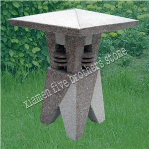 Pink Granite Garden Lamps,Outdoor Granite Garden Lamps & Lanterns