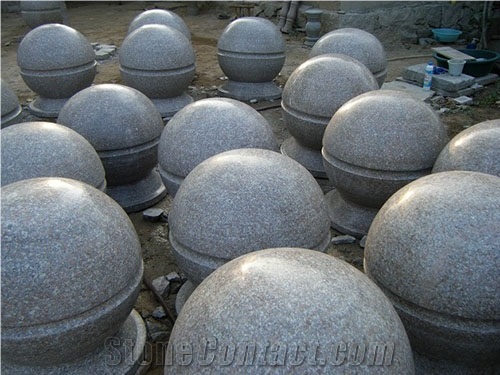 Cheapest Chinese G664 Granite Polished Car Parking Stop Ball Stone