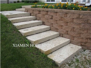 China Beige Limestone Stairs & Steps