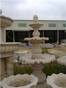 China Yellow Granite Western New Design Modern Exterior Water Stone Fountain