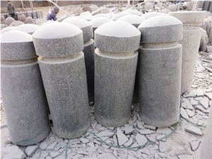 Granite Car Barrier Parking Stone , G603 Grey Granite Parking Stone