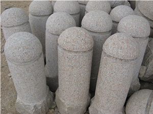 Granite Car Barrier Parking Stone, Pink Granite Parking Stone