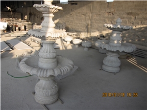 Grey Granite Fountains, Garden Fountains, Sculptured Fountains