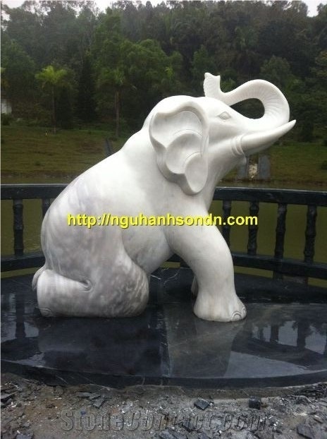 Elephant Marble Statues