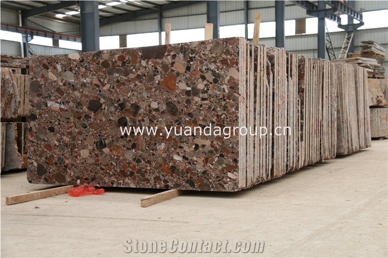 Rainbow Red Marble Slabs