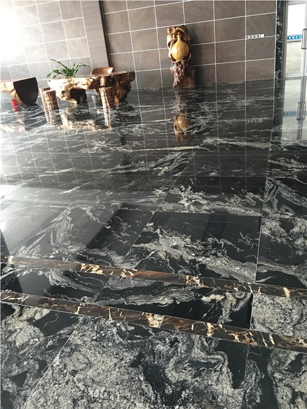Nero Fantasy Granite Tiles and Slab, China Black Granite