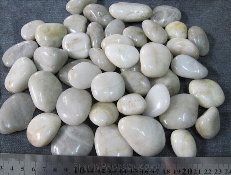 High Quality High Polised White River Stone