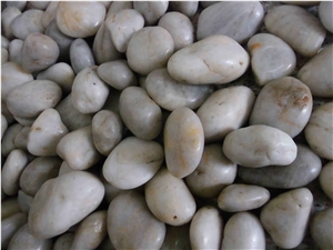 High Quality High Polised White River Stone