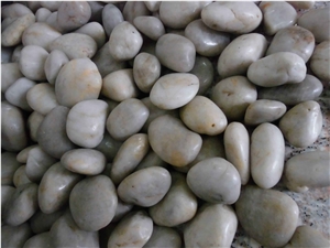 High Quality High Polised White River Stone