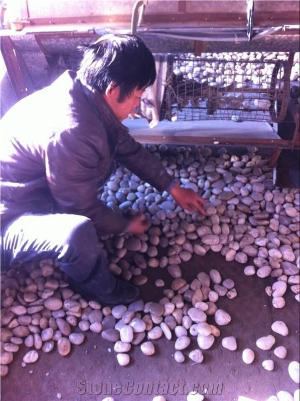 High Quality High Polised White River Stone