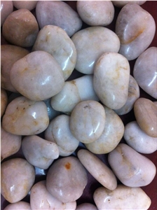 High Quality High Polised White River Stone