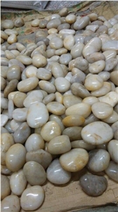 High Quality High Polised White River Stone