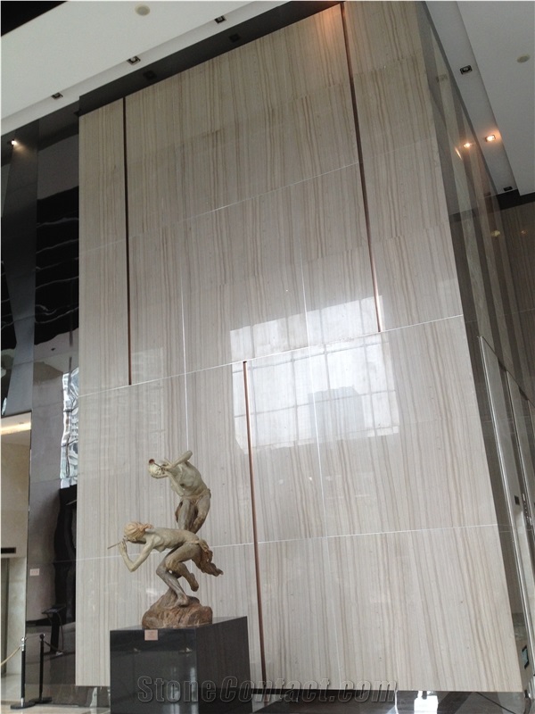 Popular Athen Grey Wooden Marble Tiles and Slabs from New Quarry