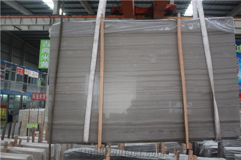 Popular Athen Grey Wooden Marble Tiles and Slabs from New Quarry