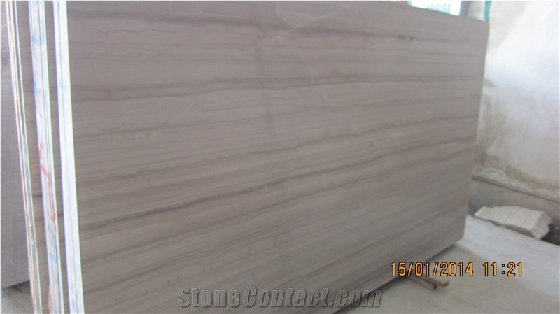 Popular Athen Grey Wooden Marble Tiles and Slabs from New Quarry