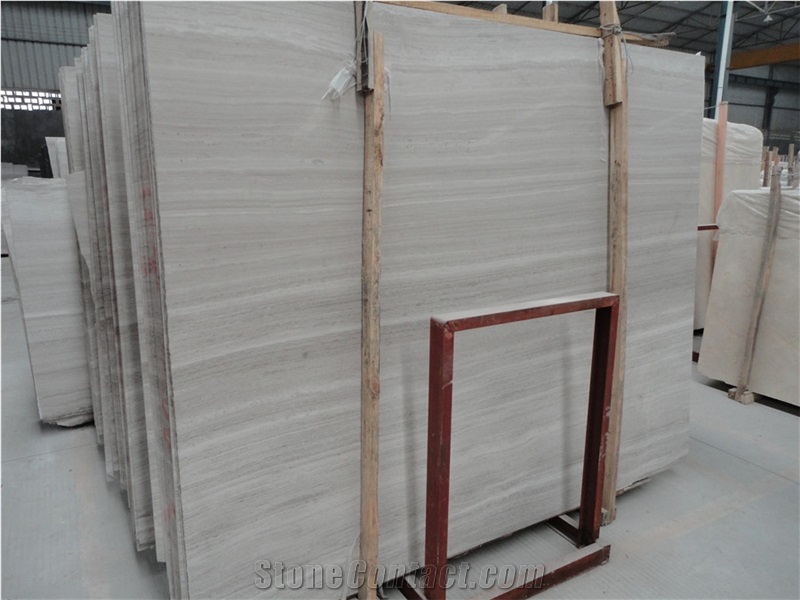 Popular High Quality Oak White Limestone Slabs, White Wooden Vein Limestone Tiles and Slabs