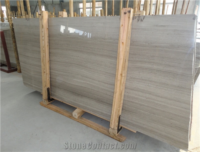 Popular Wooden Vein Timber Grey Limestone Slab & Tile, China Grey Limestone