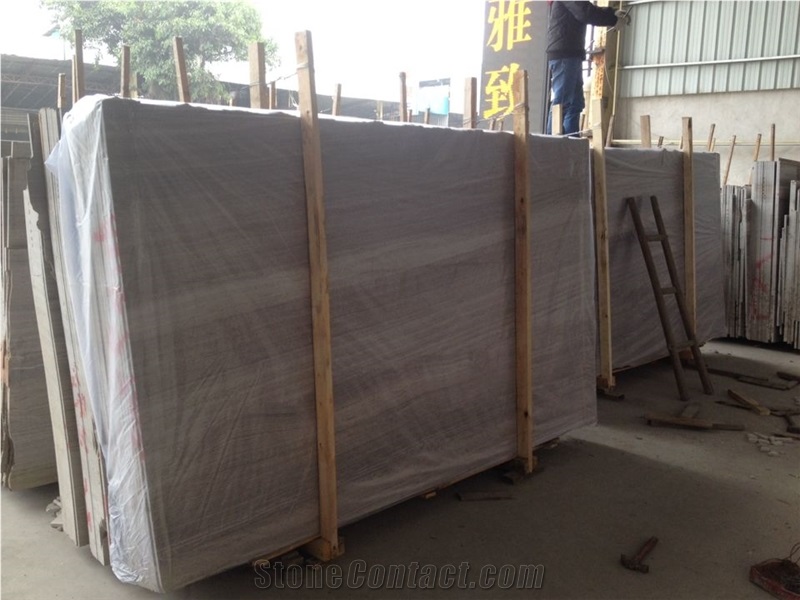 Popular Wooden Vein Timber Grey Limestone Slab & Tile, China Grey Limestone