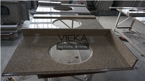 G682 Granite Countertop Sunset Gold Island Yellow Rust Fantasy Padang Giallo Golden Garnet Sand Desert Gold Ming Gold Vanity Bathroom Tops Granite Bath Tops