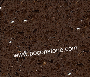 Artificial Quartz Stone-Crystal Dark Brown Quartz