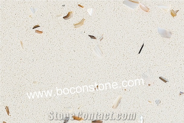 Artificial Quartz Stone-Crystal Shell Quartz Tile & Slab Engineered Stone