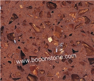 Artificial Quartz Stone-Crystal Shining Brown Quartz Slabs & Tiles Artificial Quartz Stone-Crystal Shining Brown Quartz Slabs & Tiles