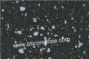 Artificial Quartz Stone-Flowing Silver Black Quartz Artificial Quartz Stone-Flowing Silver Black Quartz
