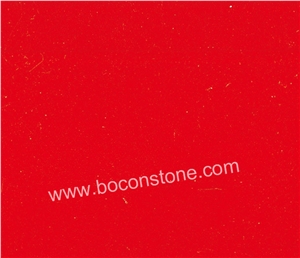 Artificial Quartz Stone-Pure Red Quartz Slabs & Tiles