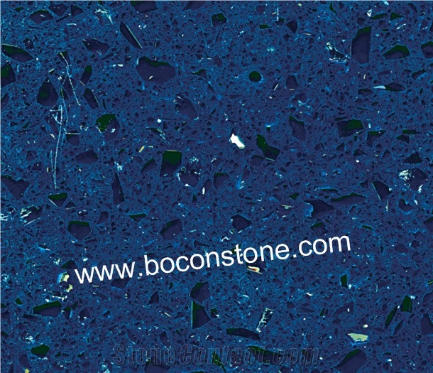 Artificial Quartz Stone Slabs & Tiles, Crystal Blue Quartz