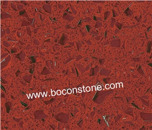 Artificial Quartz Stone Slabs & Tiles, Crystal Red Quartz