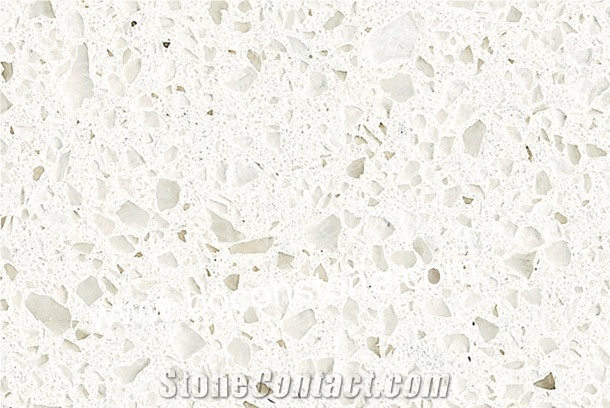 Artificial Quartz Stone-White Galaxy Quartz Engineered Stone