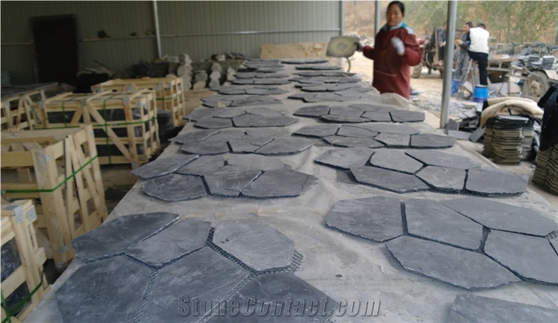 Black Slate Tiles, Slate Flagstone for Wall Floor