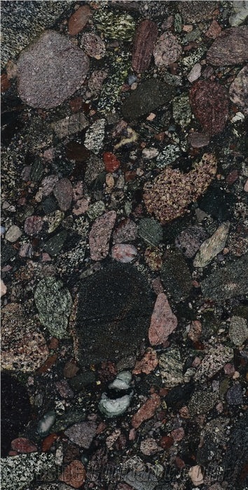 Natural Colorful Pebble Slab China Colorful Butterfly Granite Color Pearl Granite Slabs Tiles