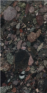 Natural Colorful Pebble Slab China Colorful Butterfly Granite Color Pearl Granite Slabs Tiles