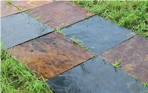 Rusty Brown Slate Tile Paving Stone for Garden and Floor Standard Size Good Price