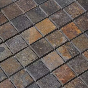 Rusty Brown Slate Tile Paving Stone for Garden and Floor Standard Size Good Price