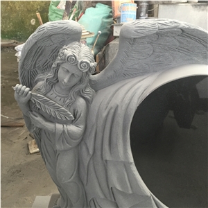 Angle Monument & Tombstone Shanxi Black Granite Angle Headstone