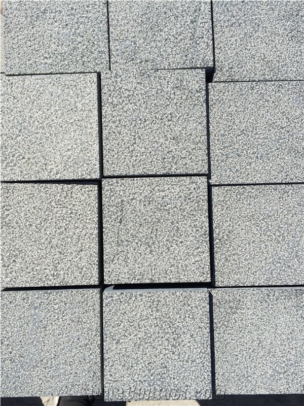 Flamed Shanxi Black Granite Paving Tiles China Black Granite Cube Stone