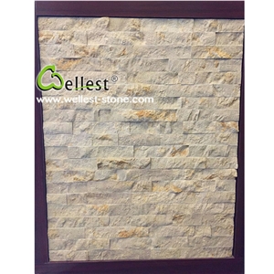 Beautiful New Elegant Beige Stacked Stone Veneer Back Ground Stone