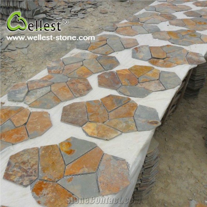 Natural Brown Slate Paving Stone/Walkway Pavers/Driveway Paving Stone