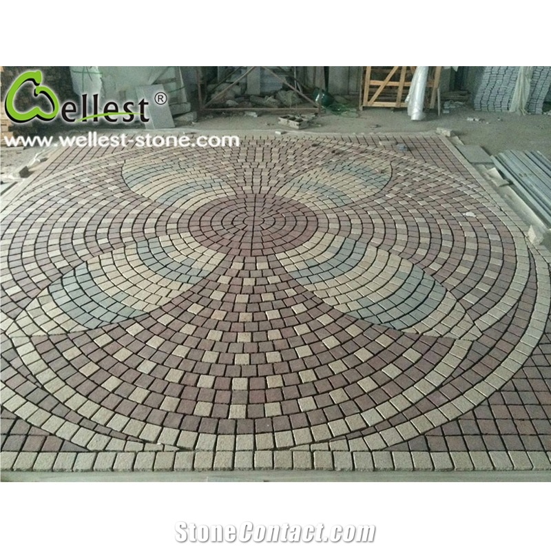 Natural Paving Stone Cobble Stone Cube Stone