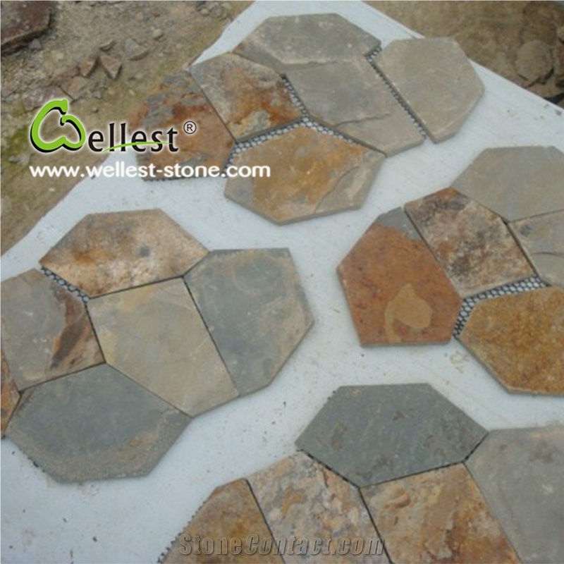 S015 Multi Rusty Slate Stone/Natural Stone Flagstone for Paving