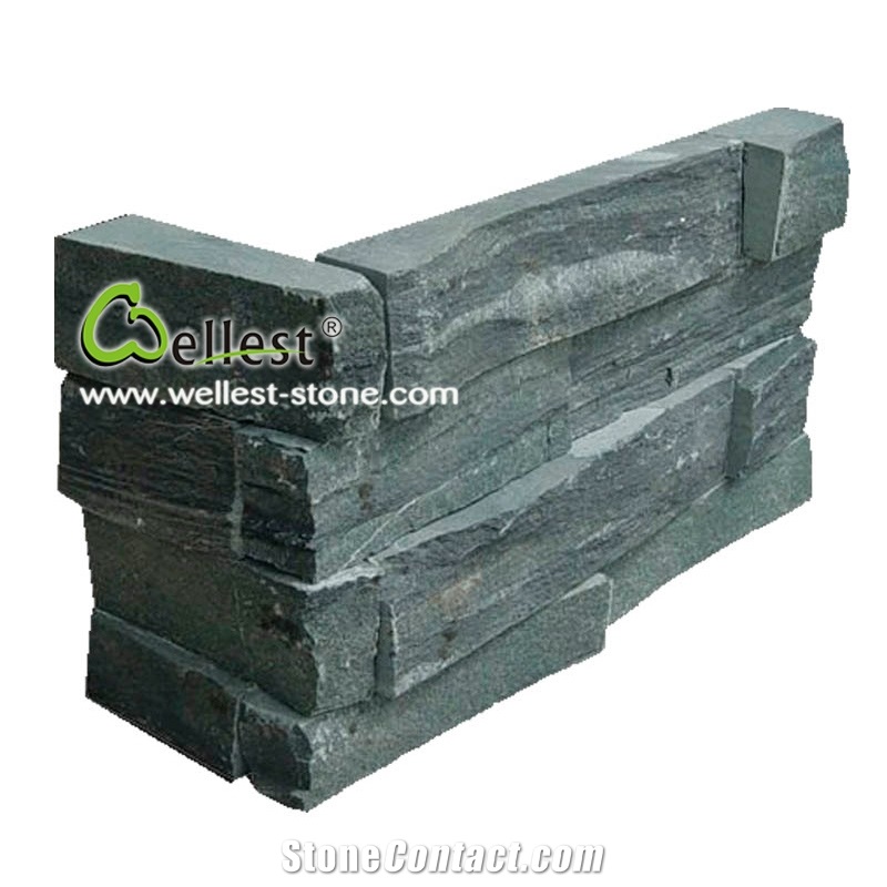 Sl-017rzc Natural Green Slate Culture Stone Veneer for Corner