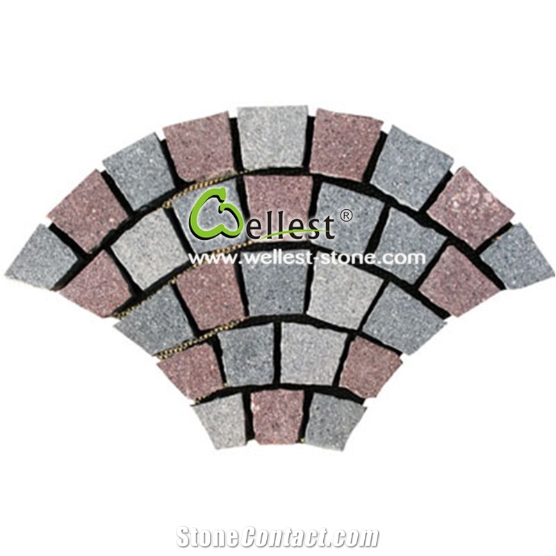 Wellest Meshed Granite Cobble Paving Stone for Exterior