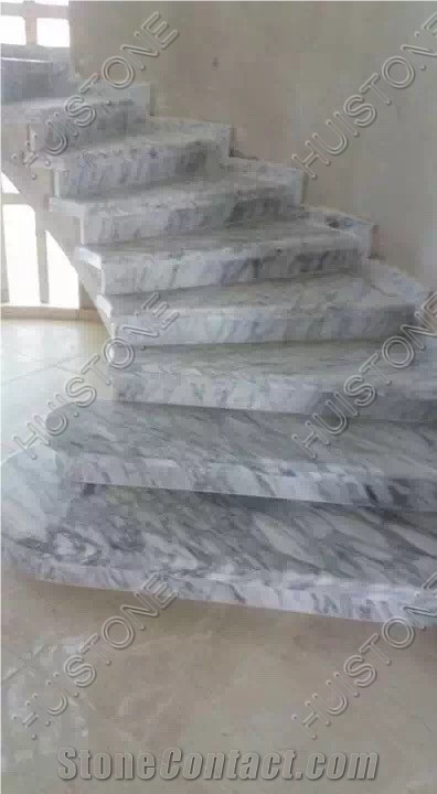 Bianco Carrara Marble Steps & Stairs
