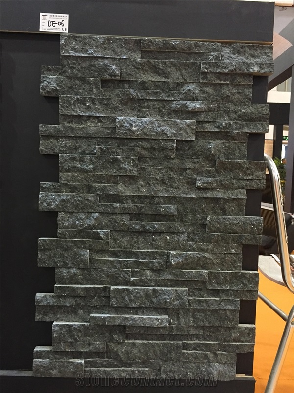 Blue Quartzite Cultured Stone Veneer, Cultured Stone Wall Cladding, Ledger Stacked Stone Veneer, Thin Ledgestone Veneer