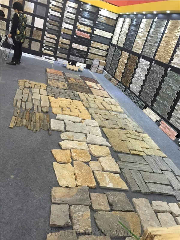Blue Quartzite Cultured Stone Veneer, Cultured Stone Wall Cladding, Ledger Stacked Stone Veneer, Thin Ledgestone Veneer