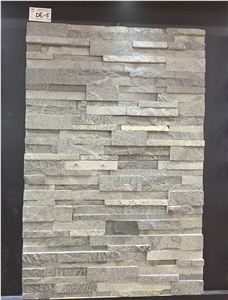 Grey Limestone Cultured Stone Veneer, Cultured Stone Wall Cladding, Ledger Stacked Stone Veneer, Thin Ledgestone Veneer