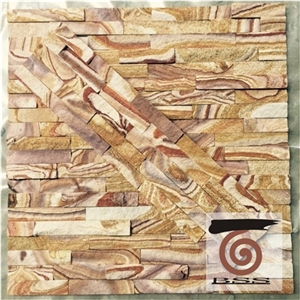Multicolor Sandstone Cultured Stone, Ledge Stone, Wall Cladding, Stone Veneer